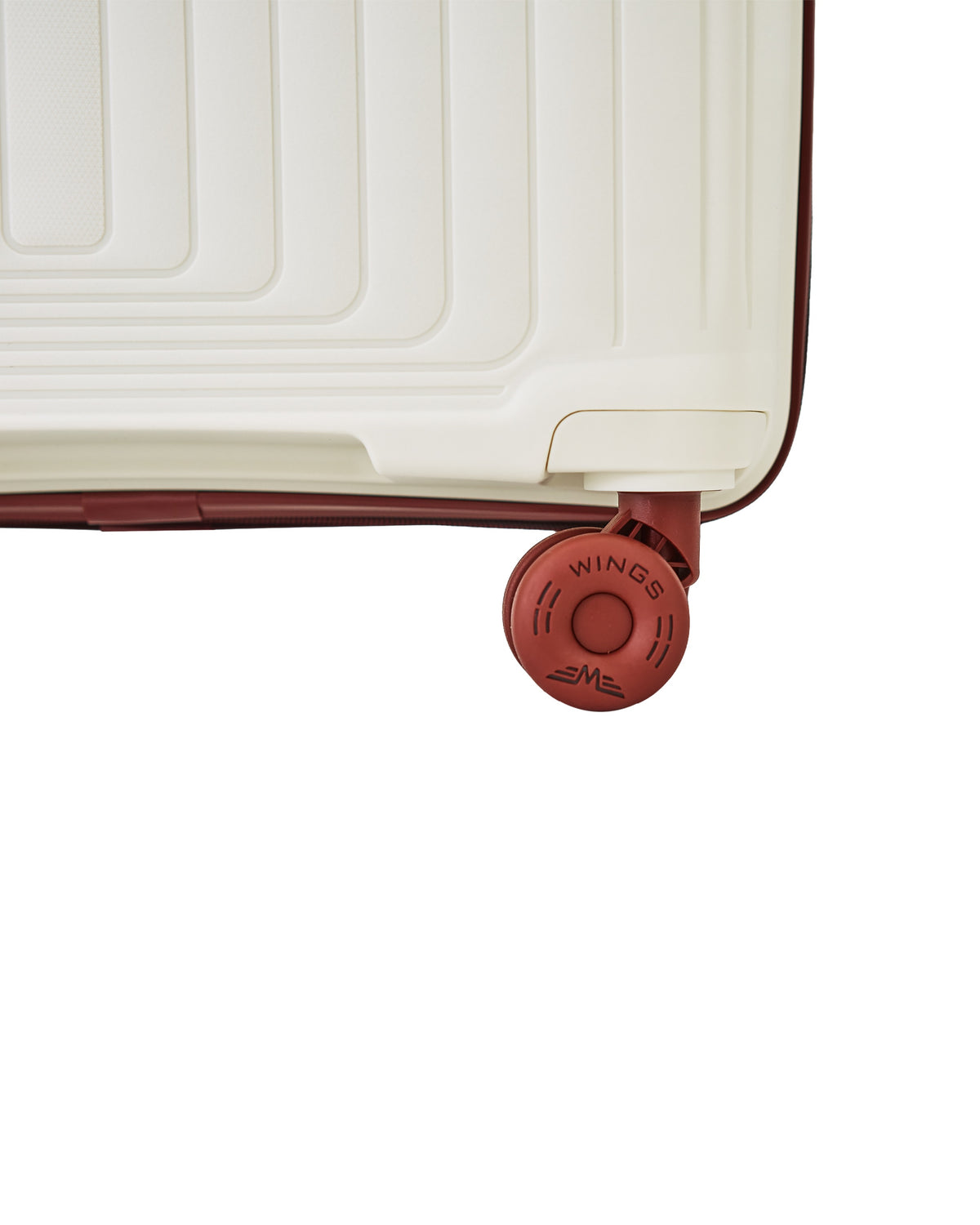 WINGS PUFFIN 20" OFF WHITE + BURGUNDY CABIN SUITCASE