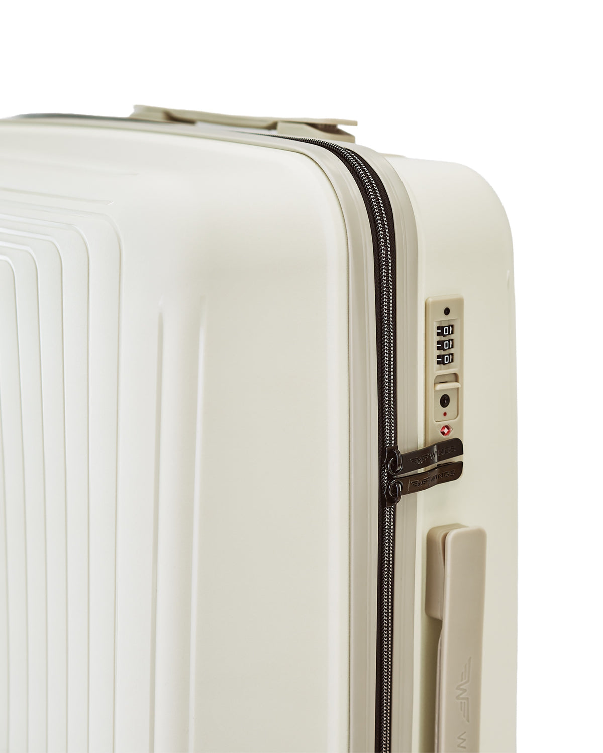 LARGE WINGS PUFFIN 28" SUITCASE OFF WHITE + BEIGE