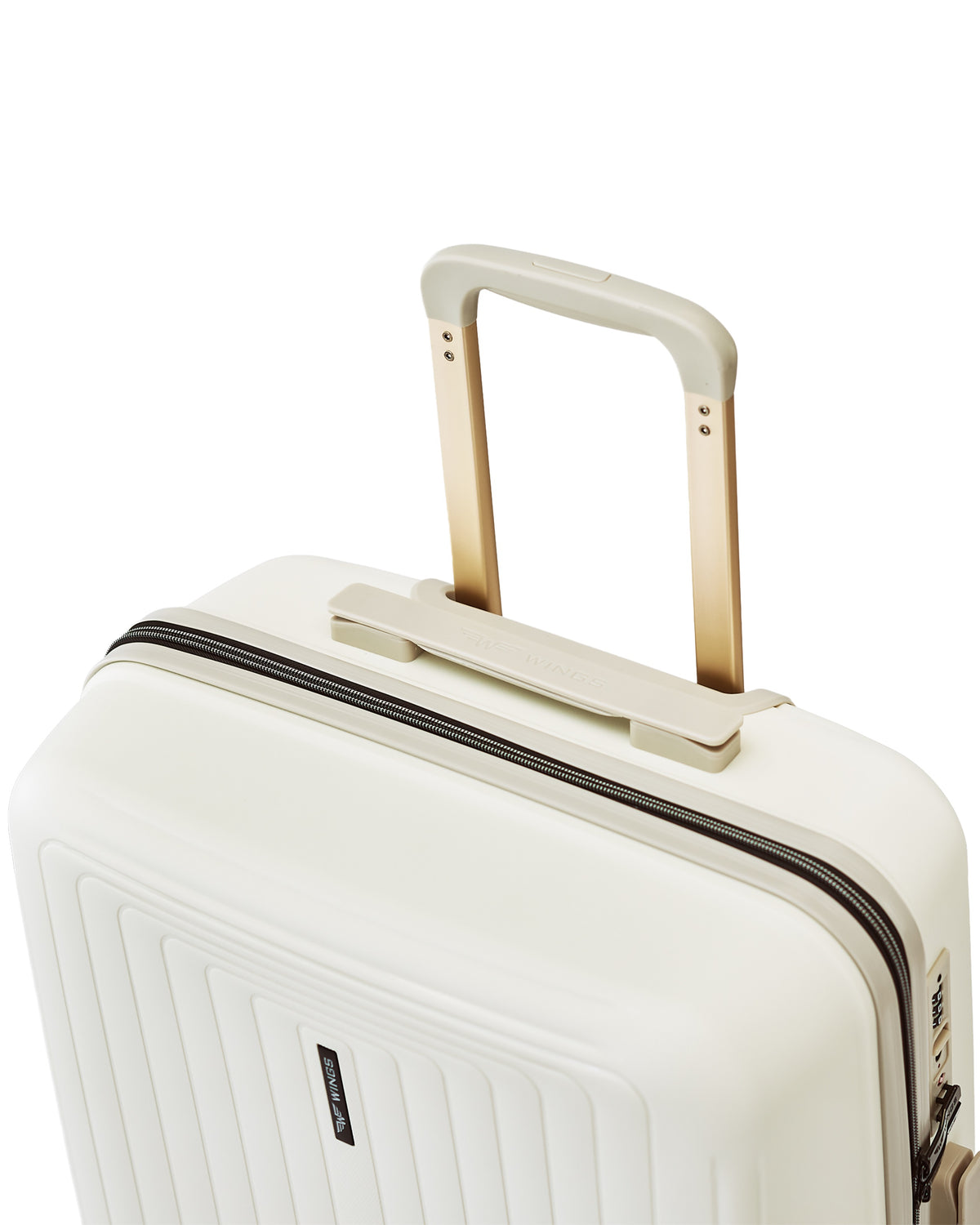 LARGE WINGS PUFFIN 28" SUITCASE OFF WHITE + BEIGE