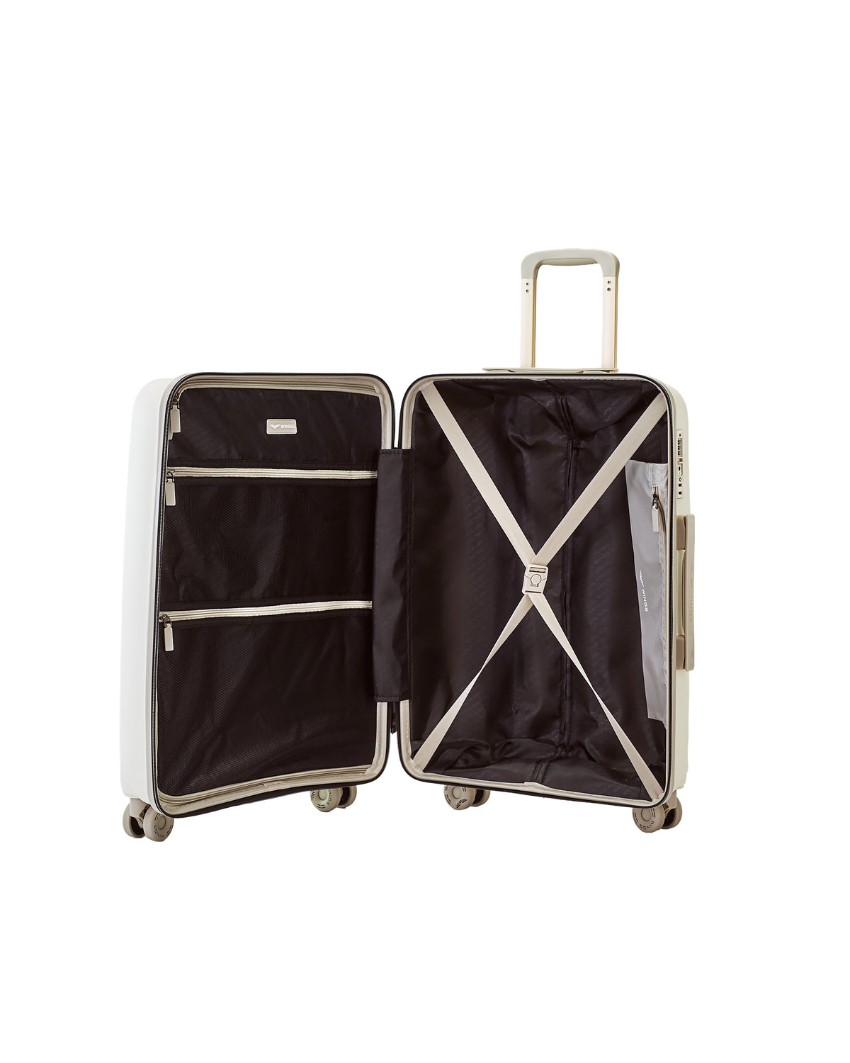 LARGE WINGS PUFFIN 28" SUITCASE OFF WHITE + BEIGE