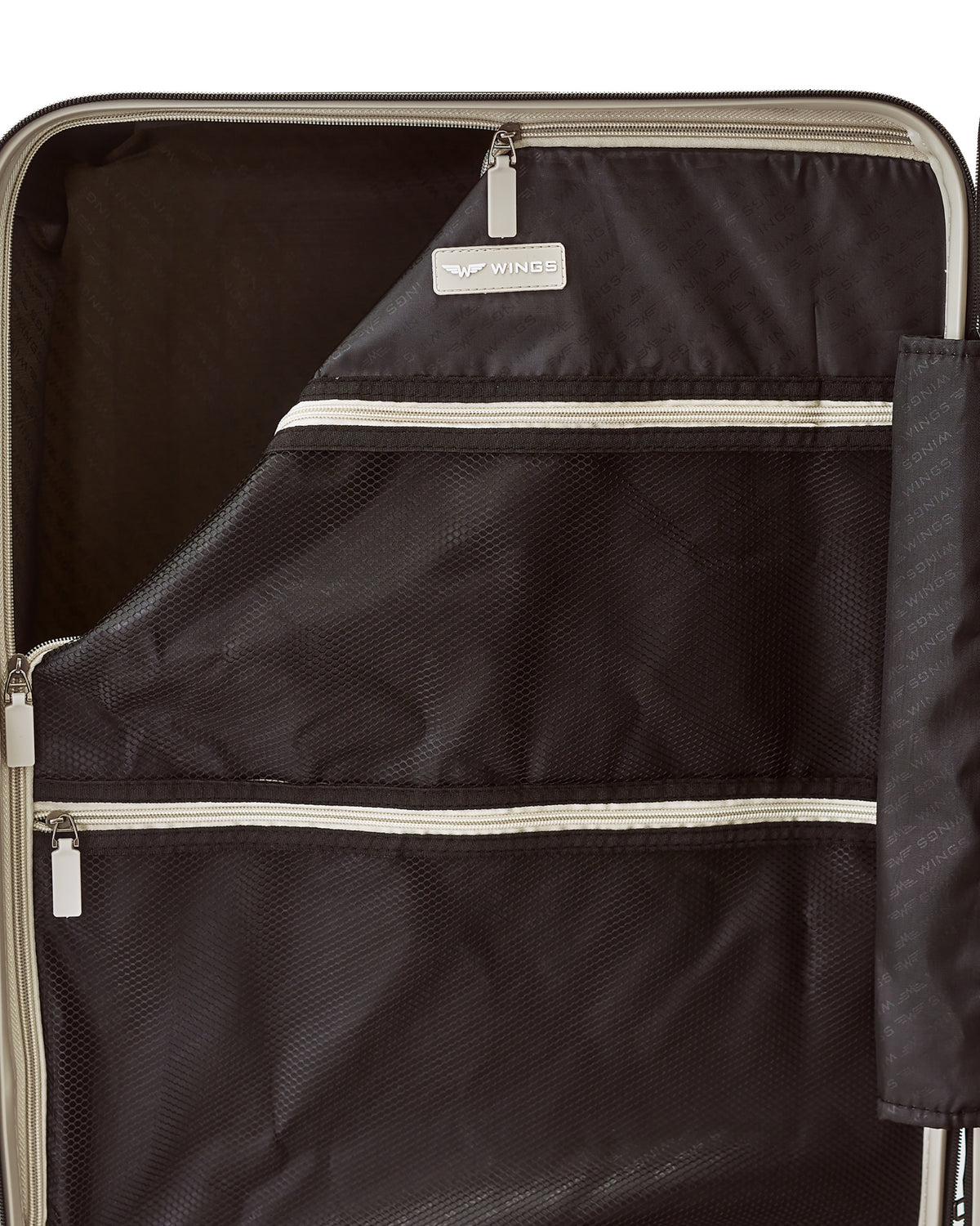 LARGE WINGS PUFFIN 28" SUITCASE OFF WHITE + BEIGE
