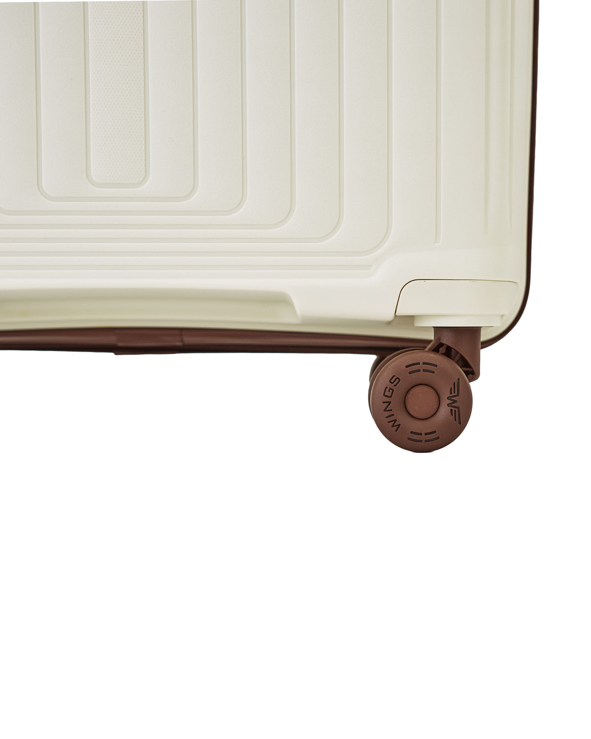 LARGE WINGS PUFFIN 28" SUITCASE OFF WHITE + BROWN
