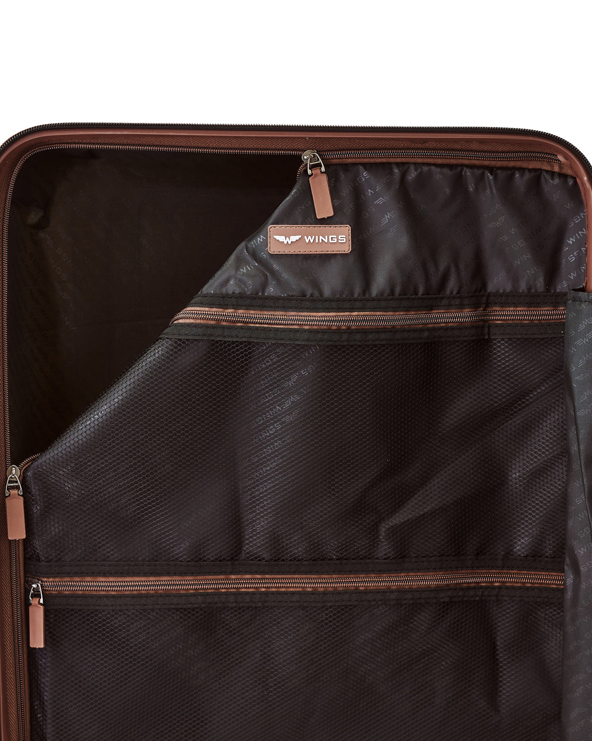 LARGE WINGS PUFFIN 28" SUITCASE OFF WHITE + BROWN