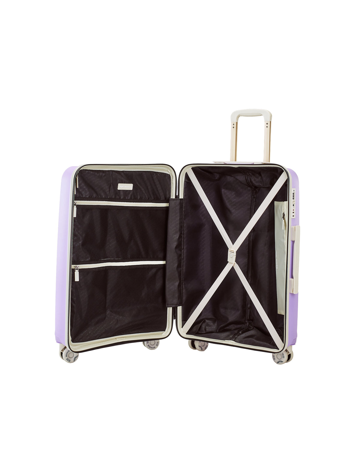WINGS PUFFIN 20" WHITE PURPLE CABIN SUITCASE