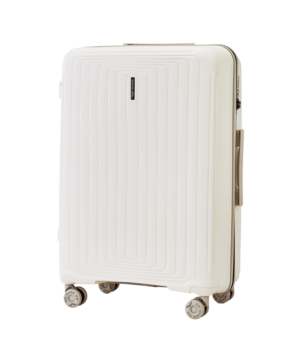 LARGE WINGS PUFFIN 28" SUITCASE OFF WHITE + BEIGE