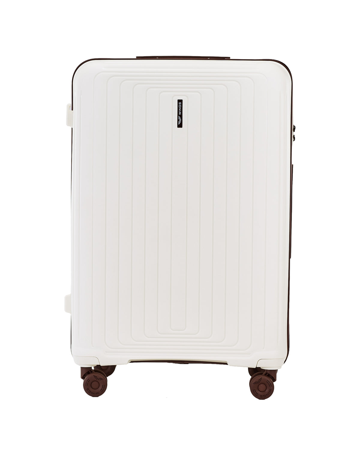 LARGE WINGS PUFFIN 28" SUITCASE OFF WHITE + BROWN