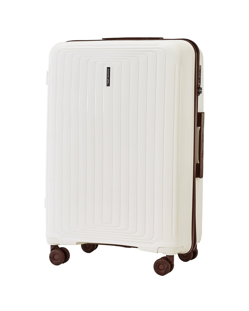 LARGE WINGS PUFFIN 28" SUITCASE OFF WHITE + BROWN