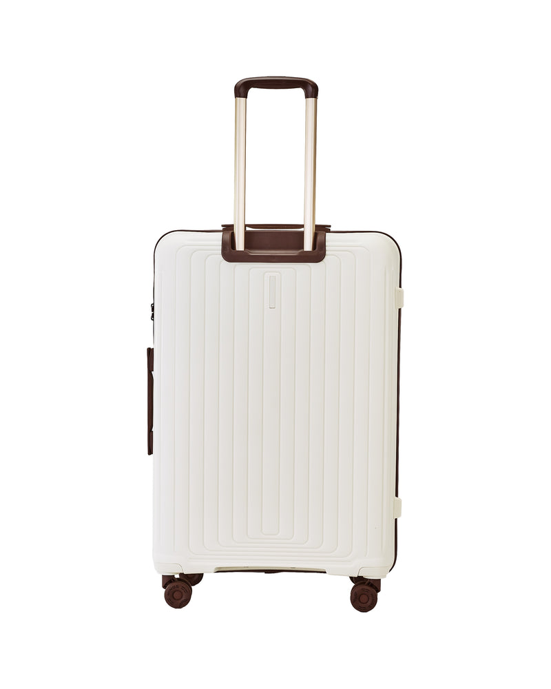 LARGE WINGS PUFFIN 28" SUITCASE OFF WHITE + BROWN