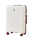 LARGE WINGS PUFFIN 28" SUITCASE OFF WHITE + BURGUNDY