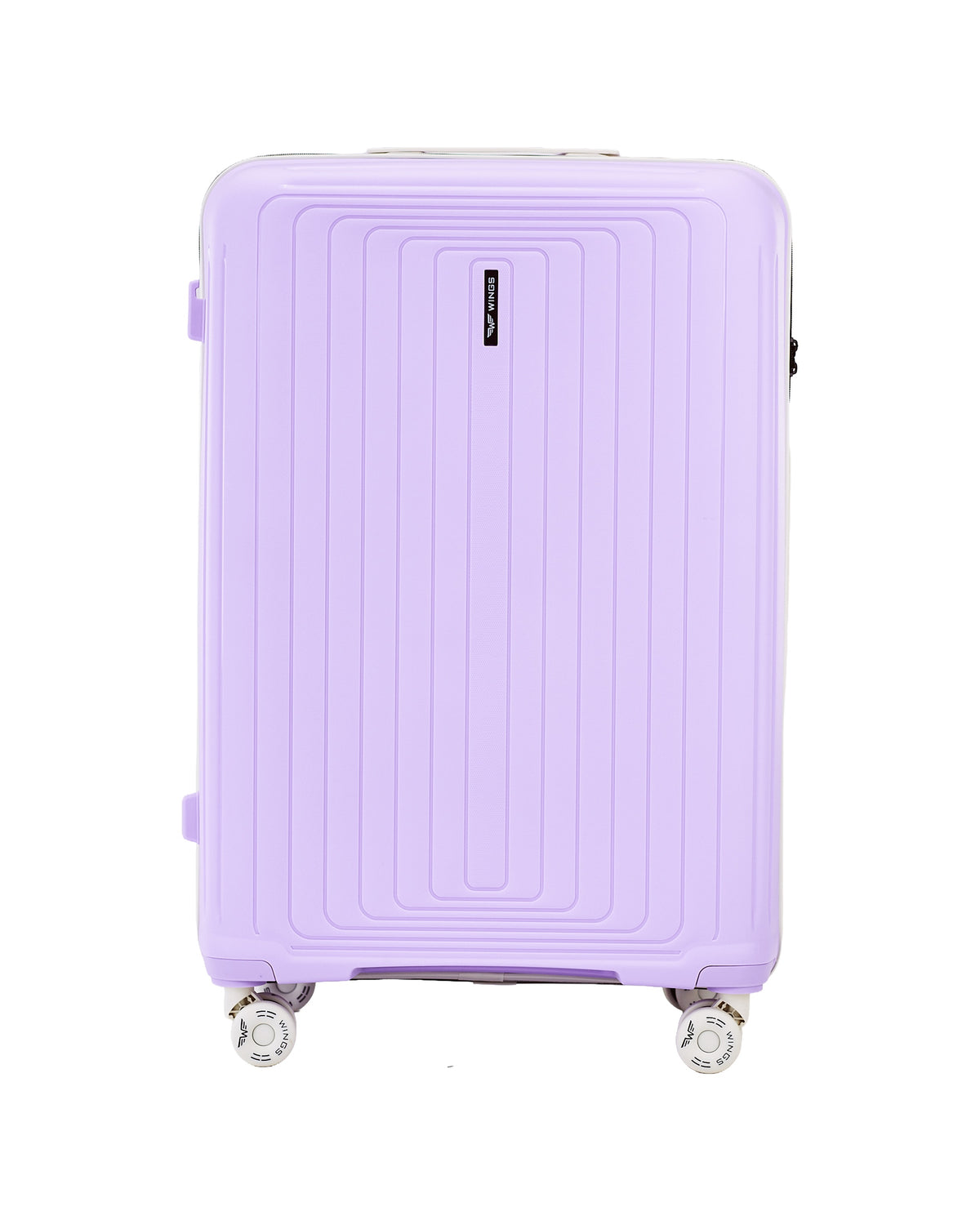 LARGE WINGS PUFFIN 28" SUITCASE WHITE PURPLE