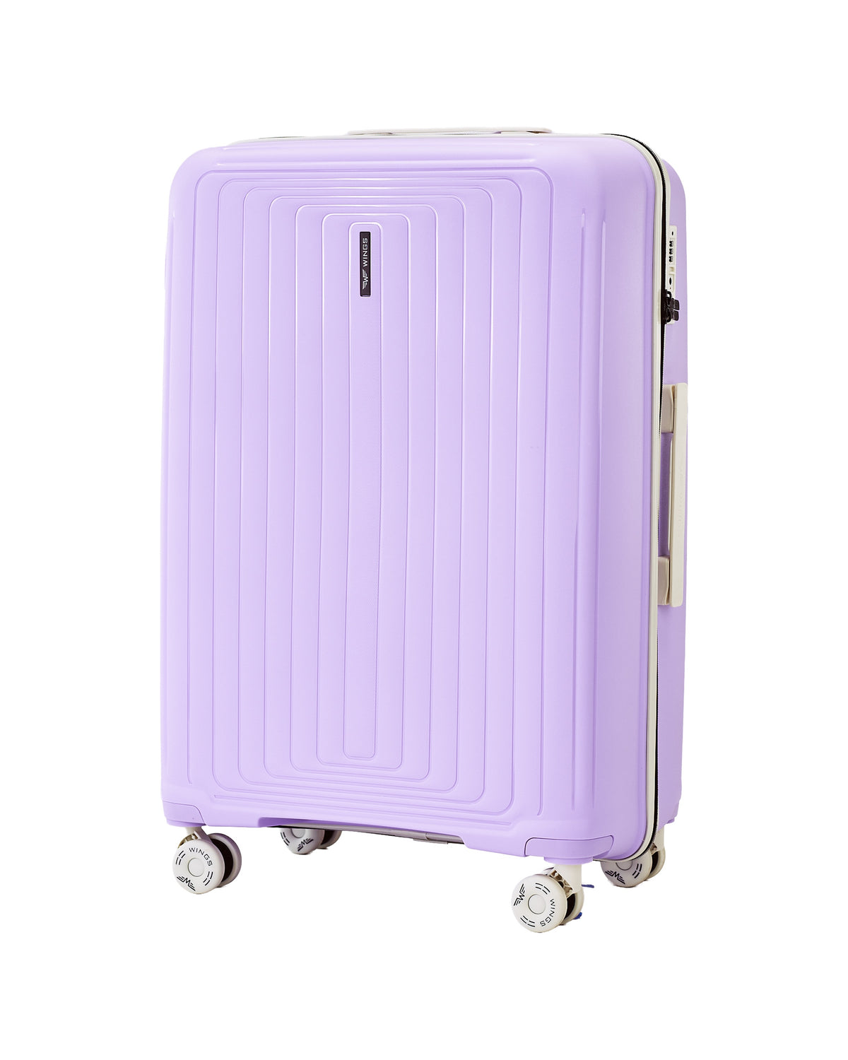 LARGE WINGS PUFFIN 28" SUITCASE WHITE PURPLE