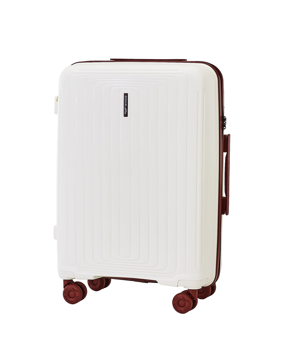 Medium WINGS PUFFIN 24" Suitcase OFF WHITE + BURGUNDY