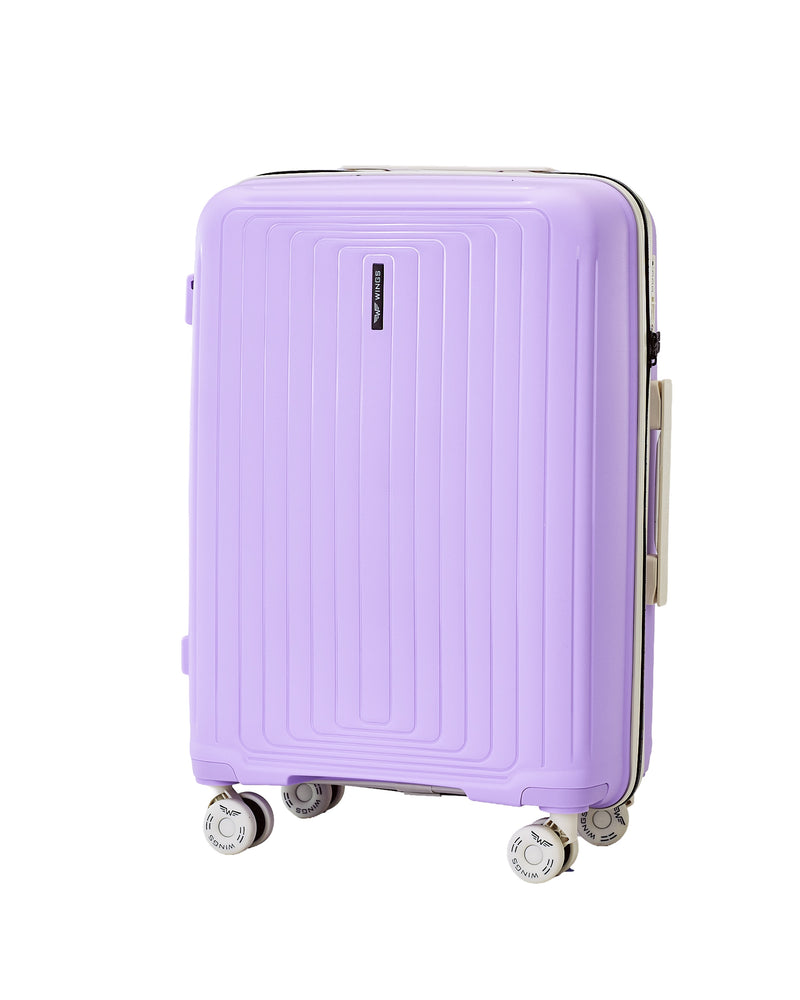 Medium WINGS PUFFIN 24" Suitcase WHITE PURPLE