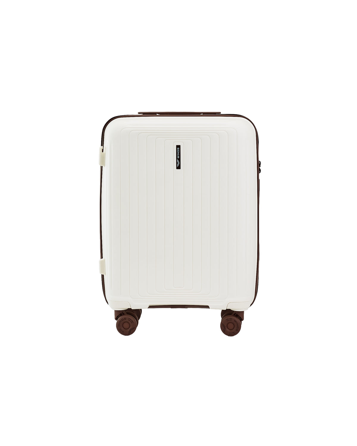 WINGS PUFFIN 20" OFF WHITE + BROWN CABIN SUITCASE
