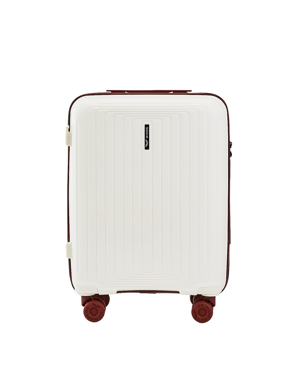 WINGS PUFFIN 20" OFF WHITE + BURGUNDY CABIN SUITCASE
