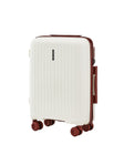 WINGS PUFFIN 20" OFF WHITE + BURGUNDY CABIN SUITCASE
