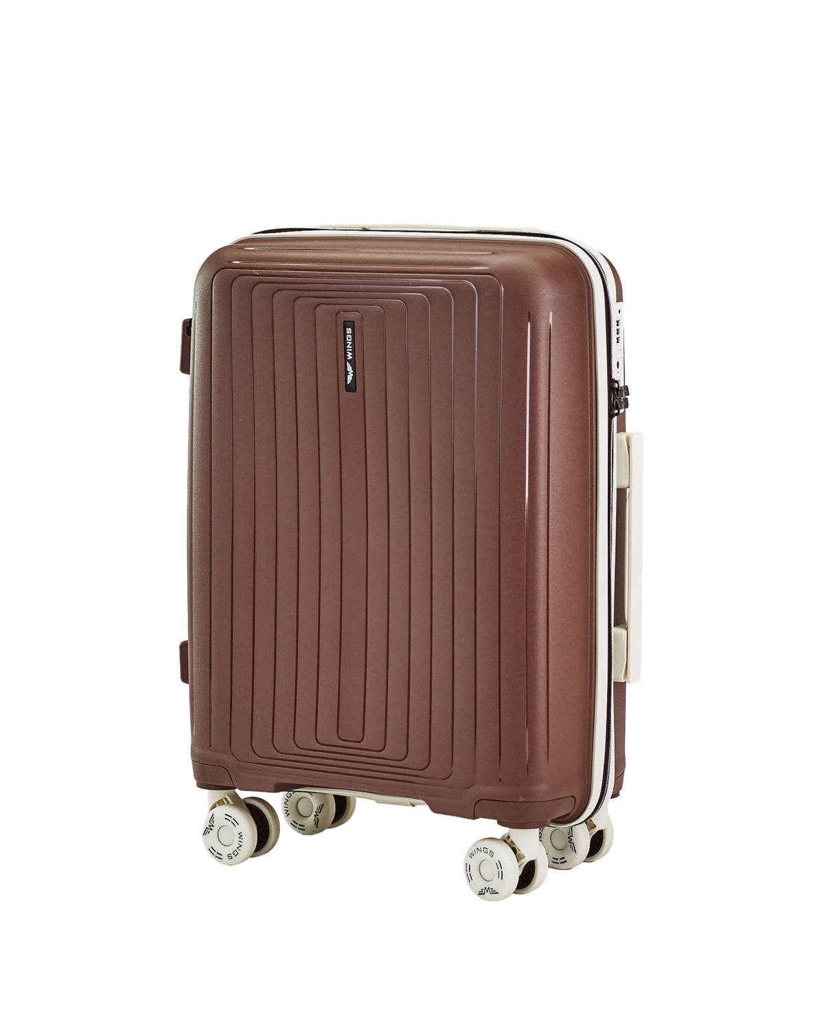 WINGS PUFFIN 20" CHOCOLATE BROWN CABIN SUITCASE