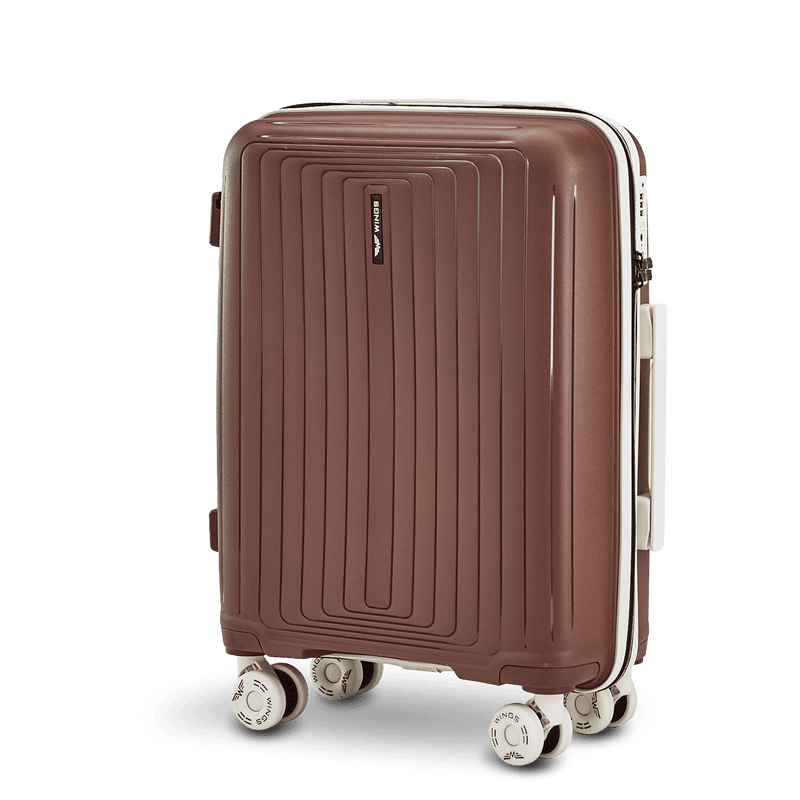 WINGS PUFFIN 20" CHOCOLATE BROWN CABIN SUITCASE