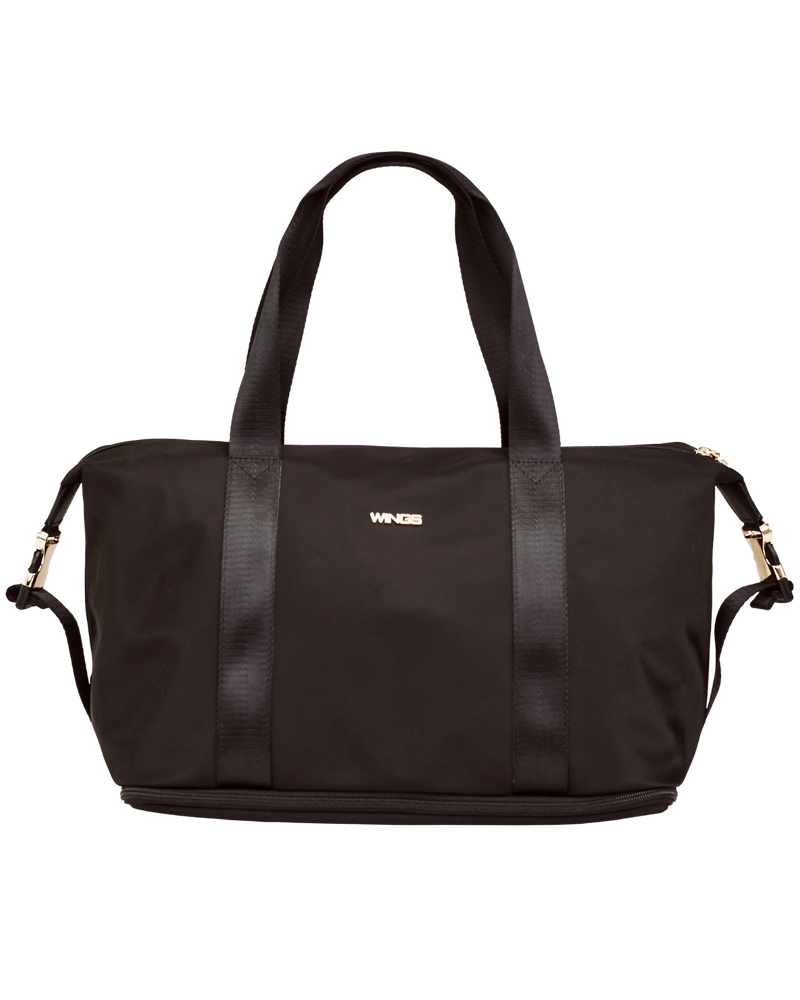 Veľká dámska taška ROSELLA s možnosťou rozšírenia BLACK