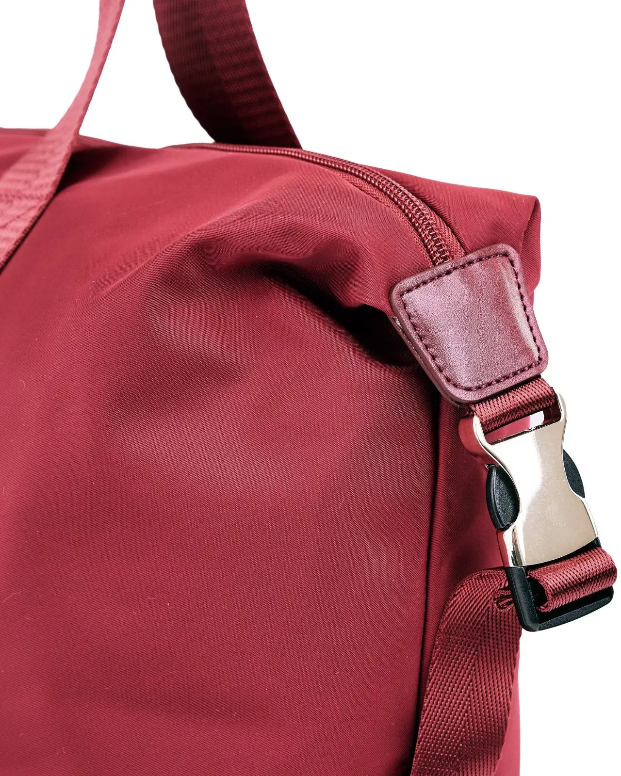Duża torba damska ROSELLA z funkcją poszerzania DARK RED ROSELLA COLLECTION