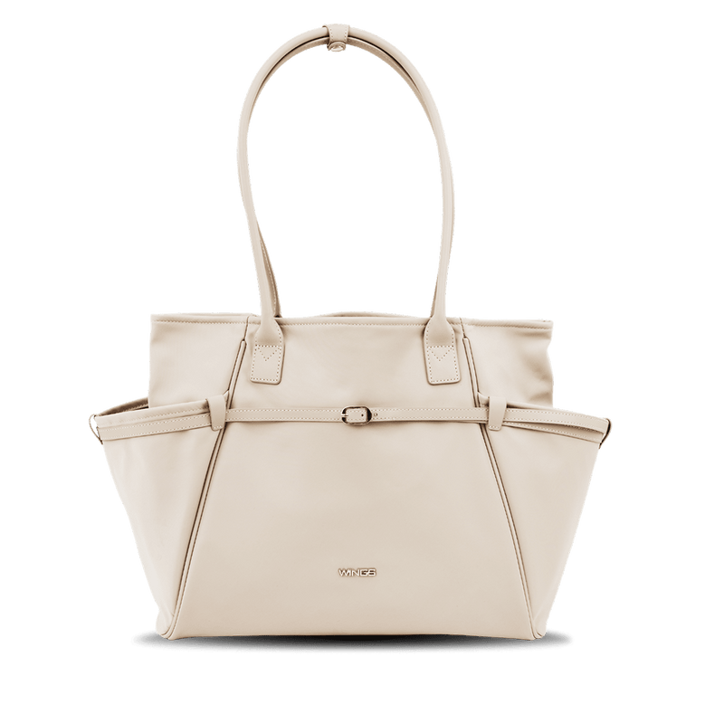 Bolso shopper WINGS ROSELLA con neceser desmontable y correa para maleta BEIGE