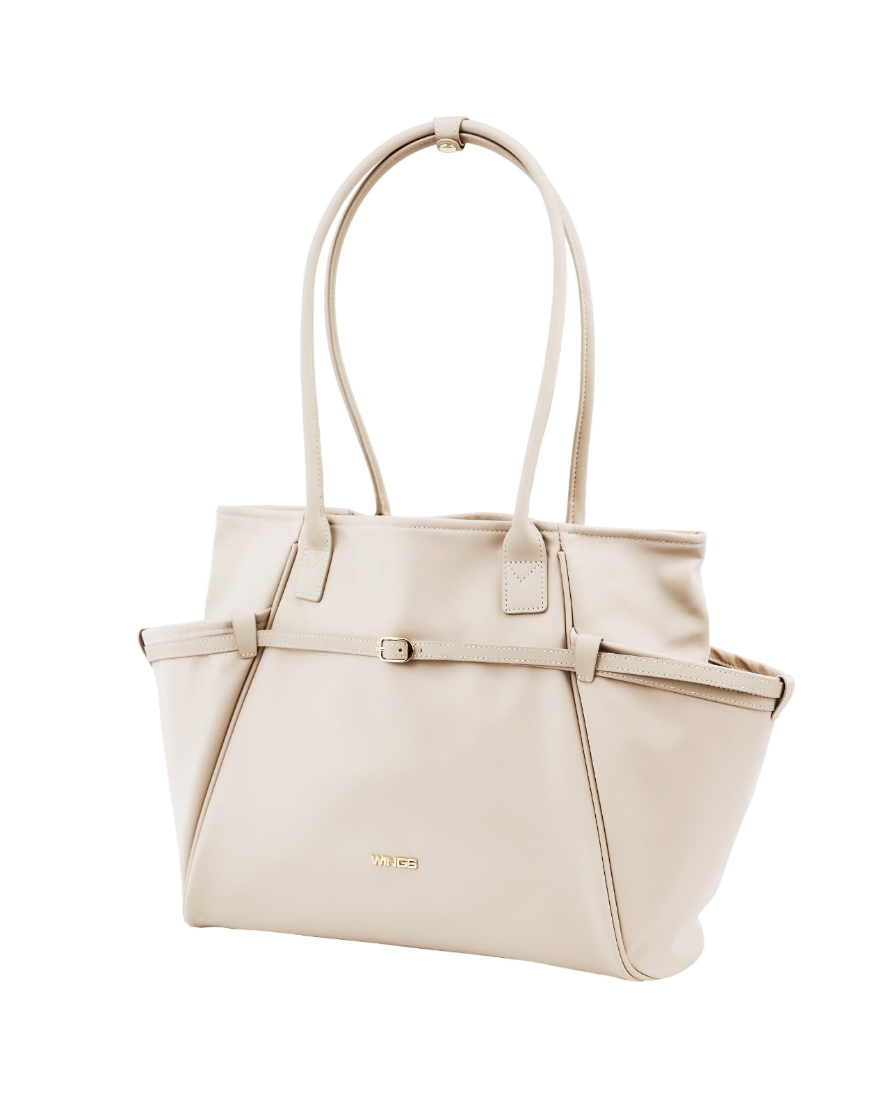 Geantă shopper WINGS ROSELLA cu trusă de cosmetice detașabilă și curea pentru valiză BEIGE
