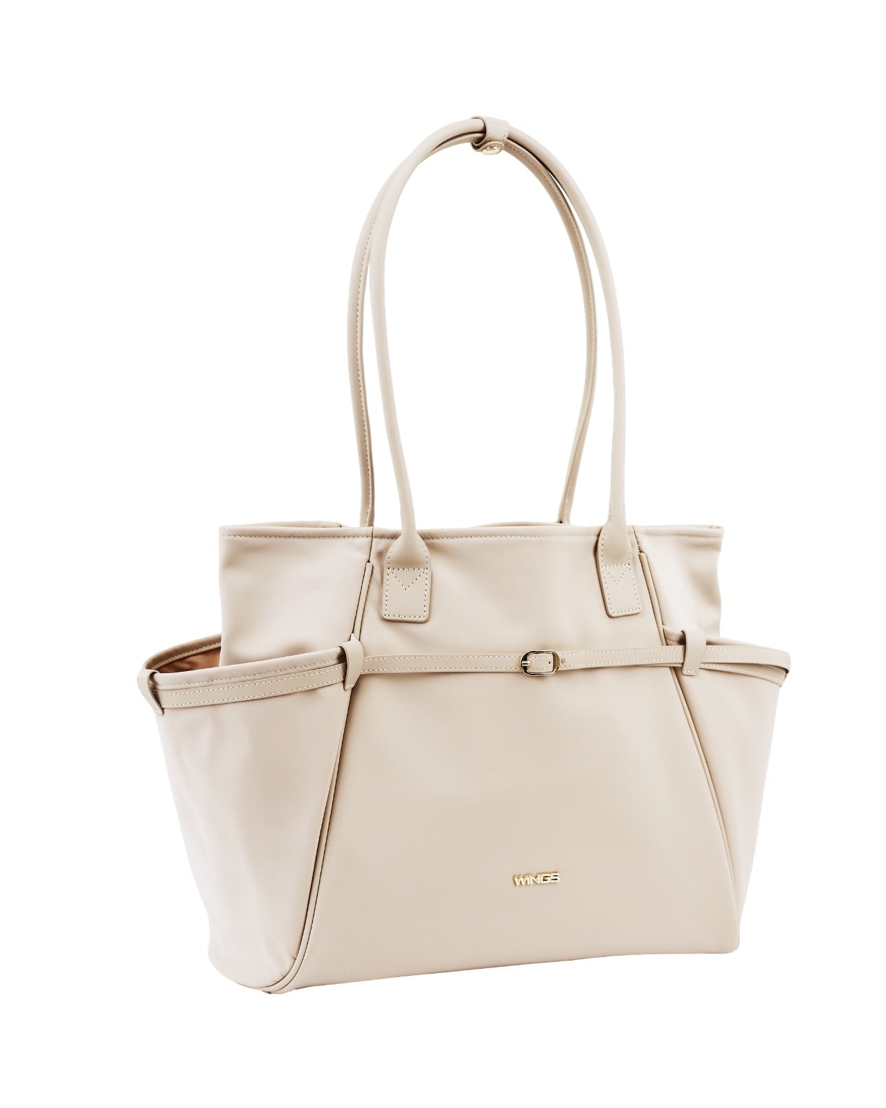 Geantă shopper WINGS ROSELLA cu trusă de cosmetice detașabilă și curea pentru valiză BEIGE
