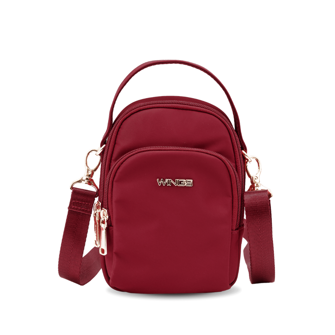 Mała torba crossbody ROSELLA DARK RED ROSELLA COLLECTION