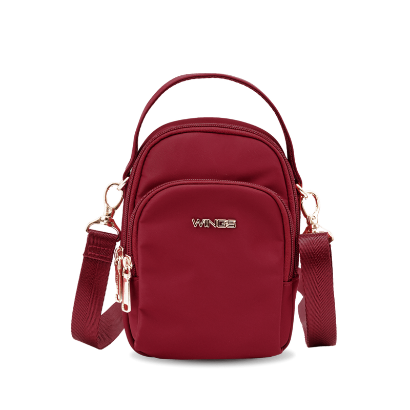 Malá crossbody taška ROSELLA TMAVOČERVENÁ