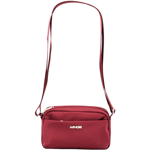 Small women's shoulder sports bag WINGS ROSELLA DARK RED