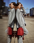 Kleiner urbaner Rucksack WINGS ROSELLA DARK RED