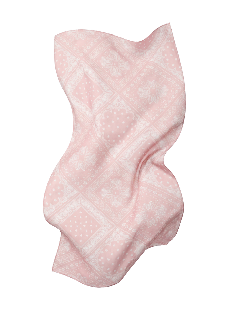 Dámska šatka WINGS 180x90 cm ružový vzor bandana
