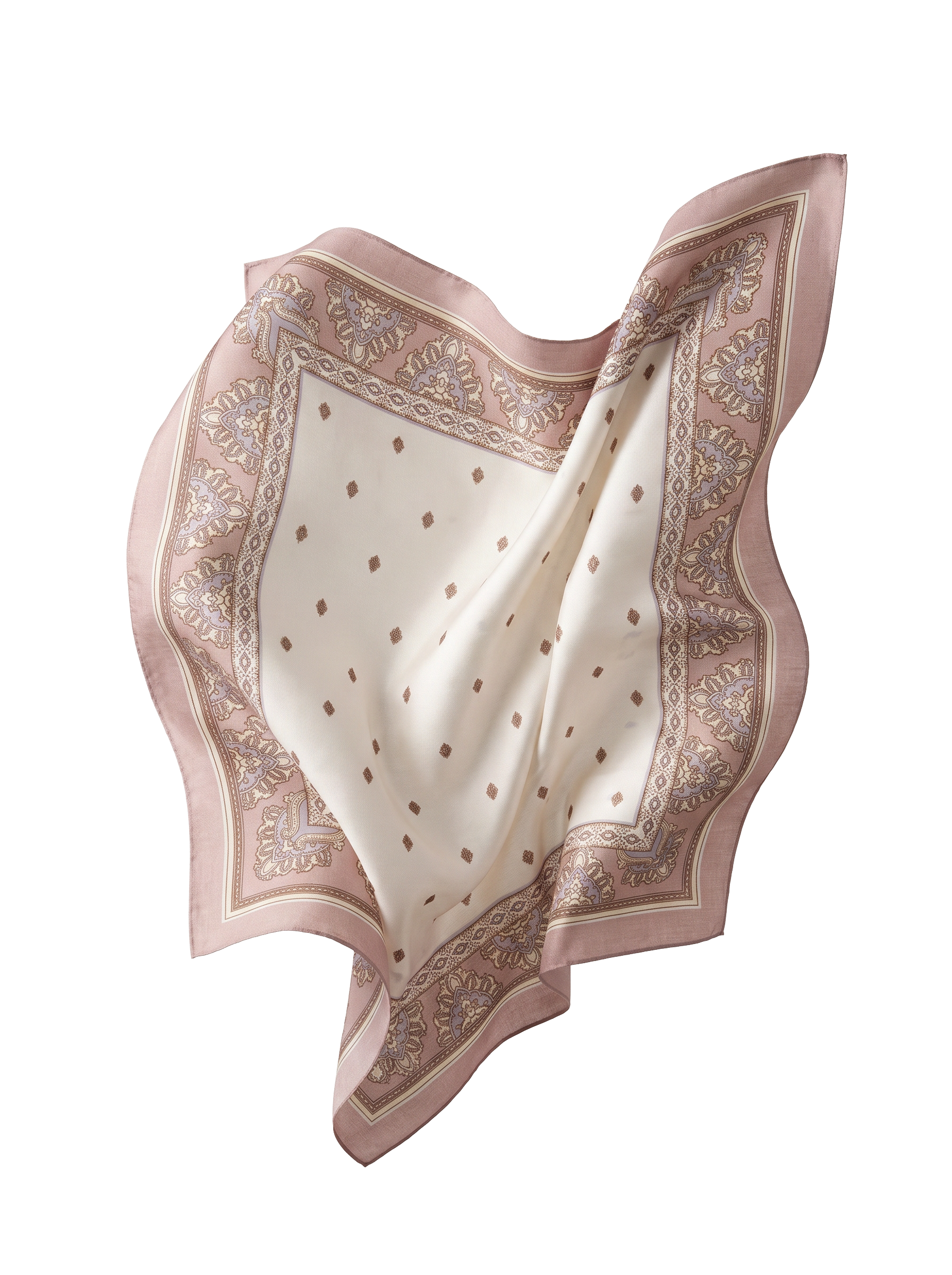 Ženska marama WINGS bež 90x90 cm elegantni orijentalni motiv