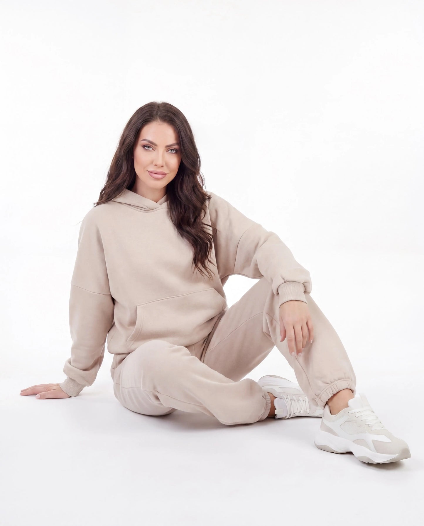Komplet dresowy WINGS UNLEASH damski oversize bawełna BEIGE WINGS UNLEASH