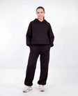 Completo tuta WINGS UNLEASH donna oversize cotone NERO
