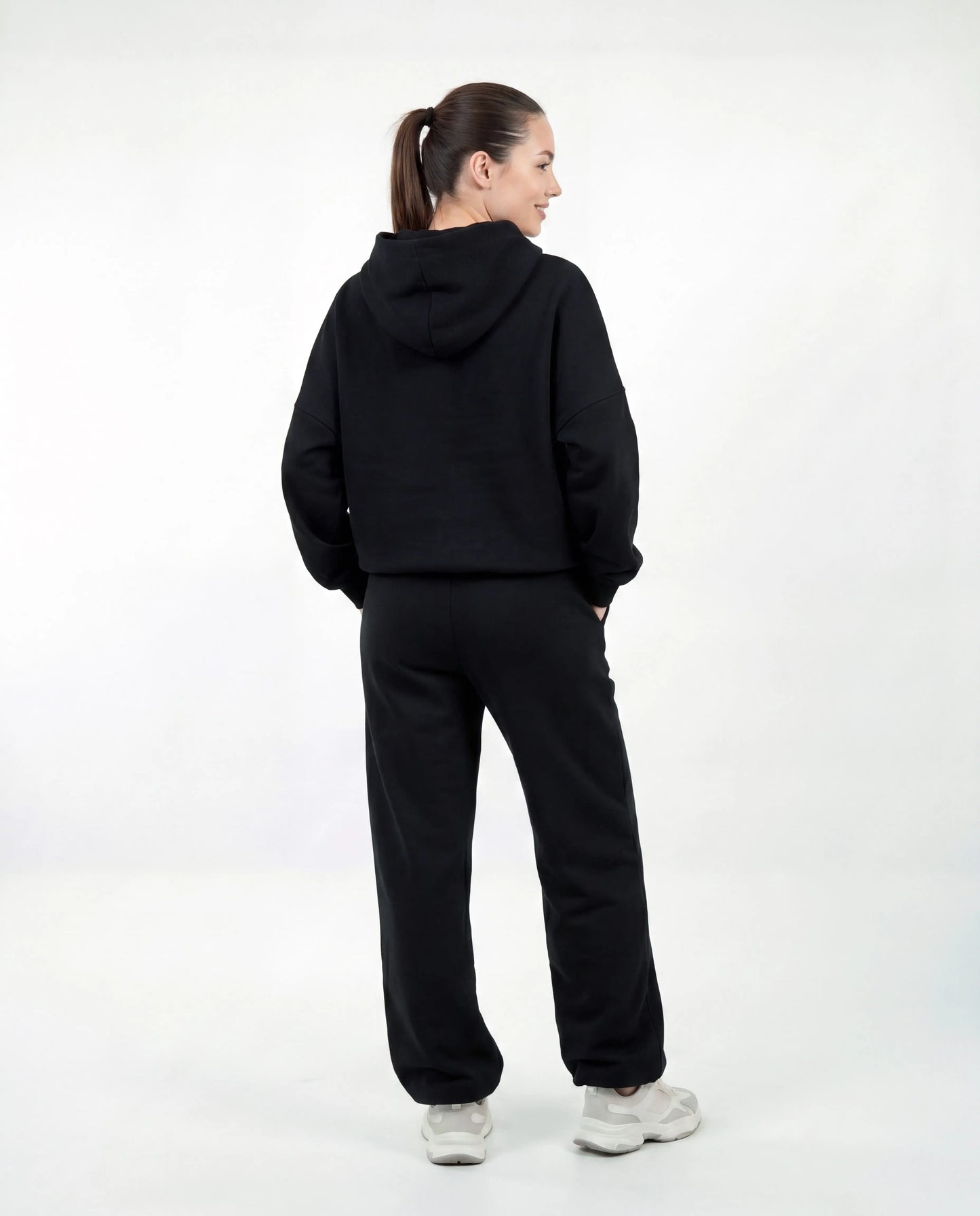 Komplet dresowy WINGS UNLEASH damski oversize bawełna BLACK WINGS UNLEASH