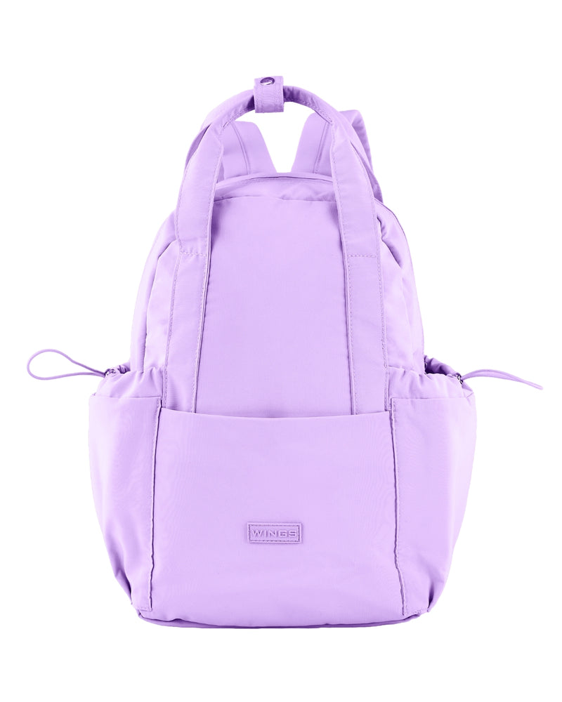 Malý městský batoh WINGS SOLENNE 12L s kapsou na 14palcový laptop, fialový