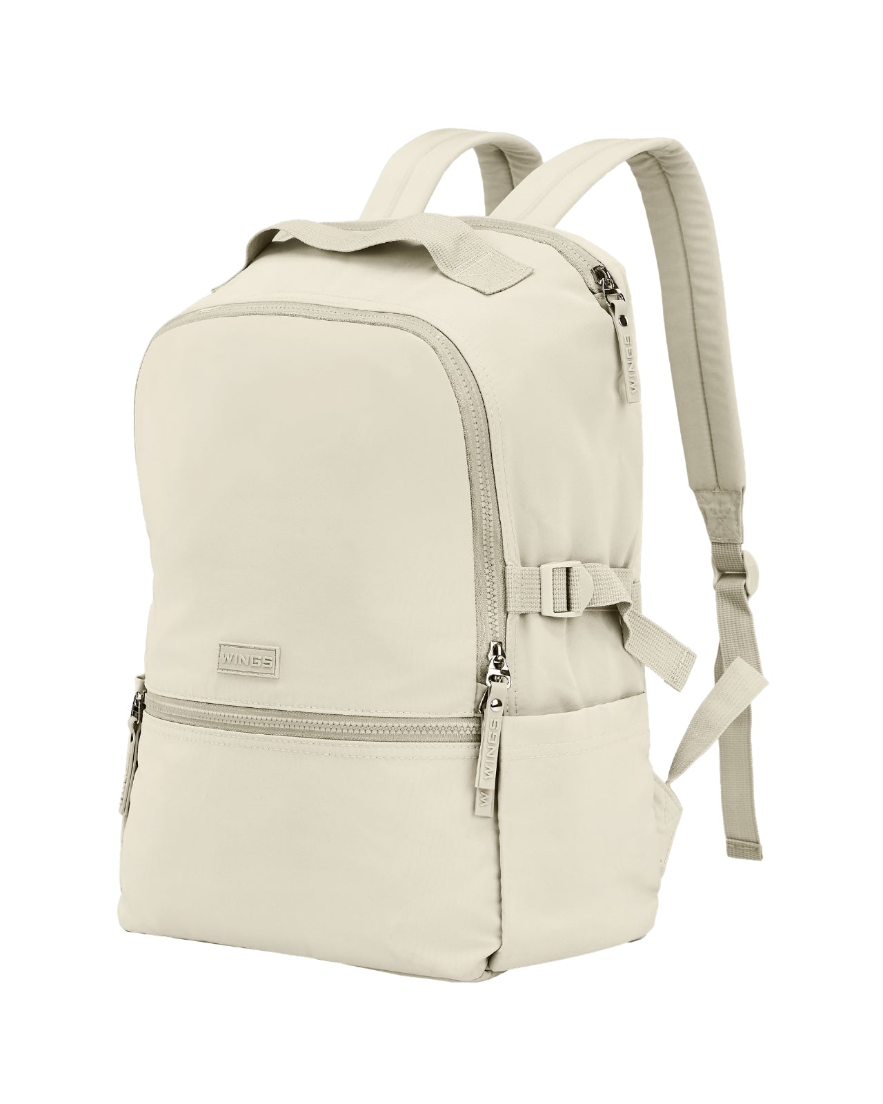 WINGS urban rygsæk 22 L til 17-tommers laptop til arbejde, studier og rejser, BEIGE