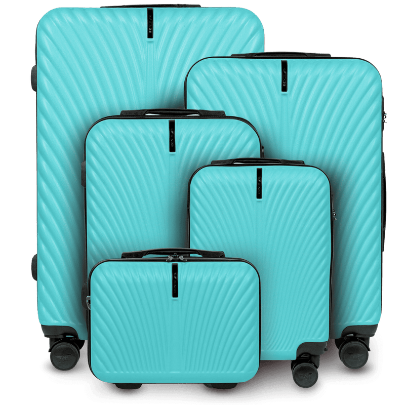 Set di 5 valigie Wings SWAN AZZURRO CHIARO