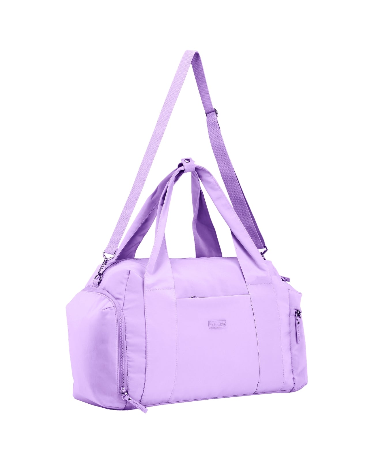 WINGS SOLENNE sports bag with shoe pocket and suitcase strap PURPLE