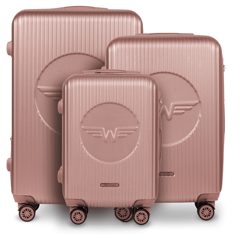 Set of 3 WINGS Swallow 3.0 Suitcases ROSE GOLD