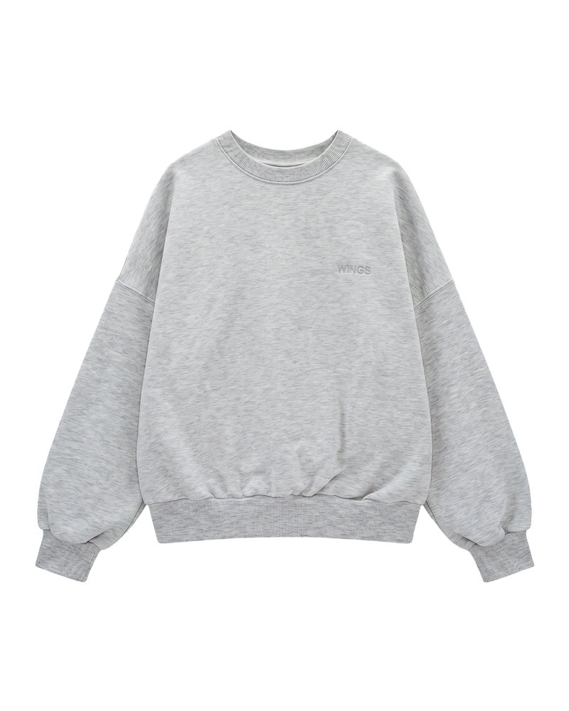 Damebluse CREWNECK oversize UNLEASH WINGS GRÅ