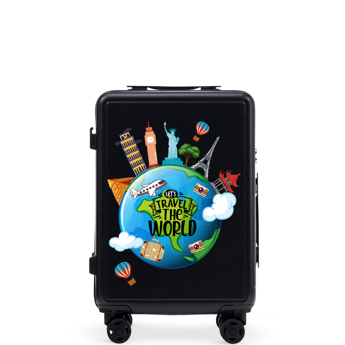 Wings ABS+ 20" Customized BLACK TOURISM cabin suitcase