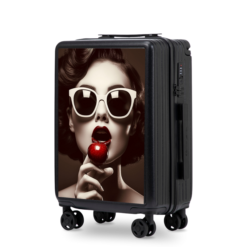 Valigia da cabina Wings ABS+ 20" Personalizzata NERO CILIEGIA