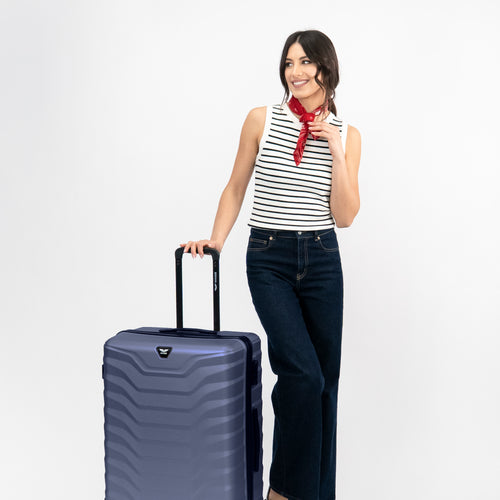 Large suitcase Wings PEAFOWL 28” BLUE