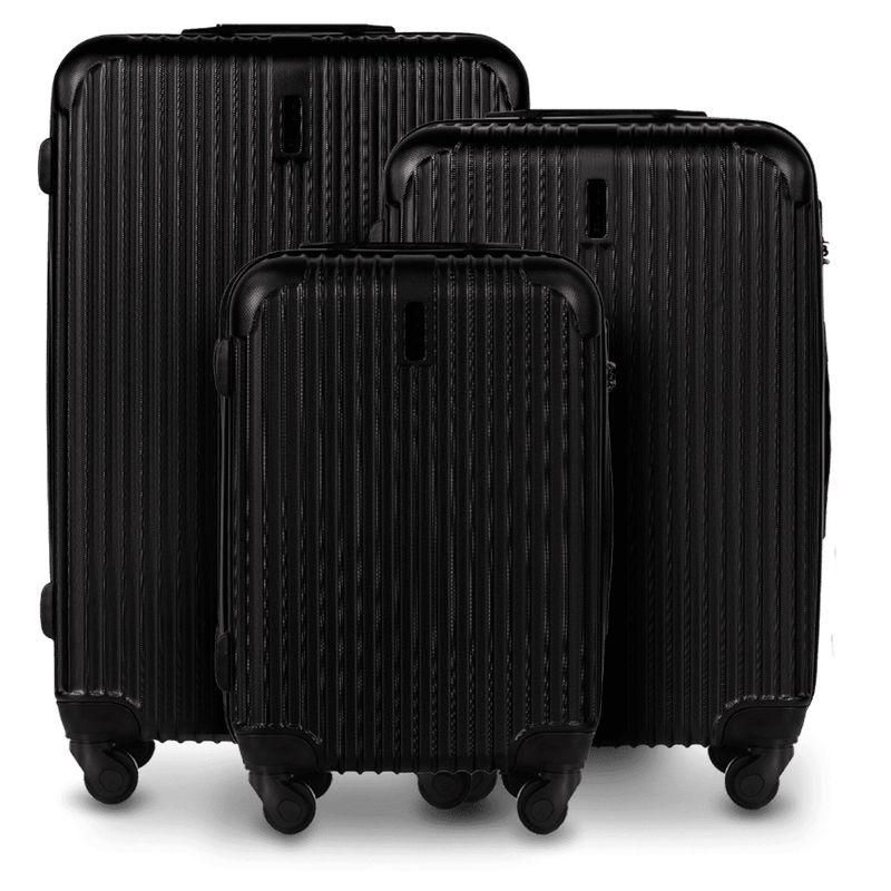 SET OF 3 SUITCASES WINGS EGRET 2.0 BLACK
