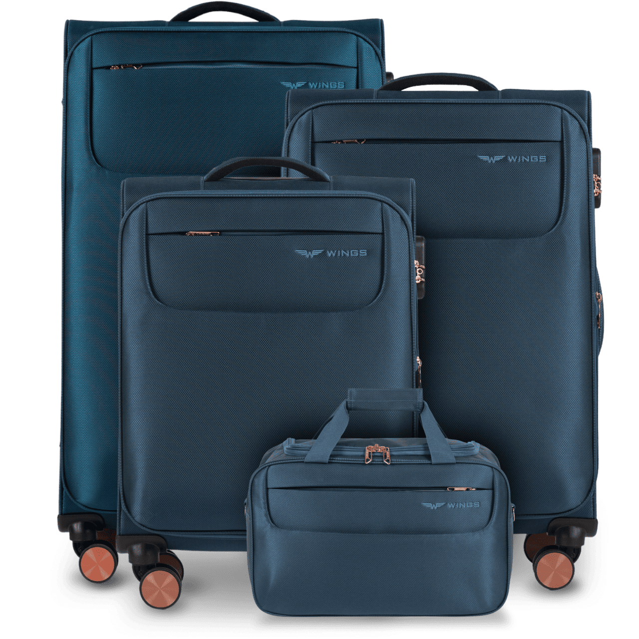 TERN 3-Suitcase Set + WINGS Carry-on Bag TEAL
