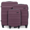 Set med 3 resväskor Wings ABS+ VULTURE Burgundy