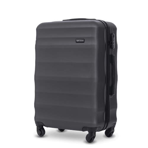 Medium Suitcase WINGS ABS+ VULTURE 24" Dark Grey