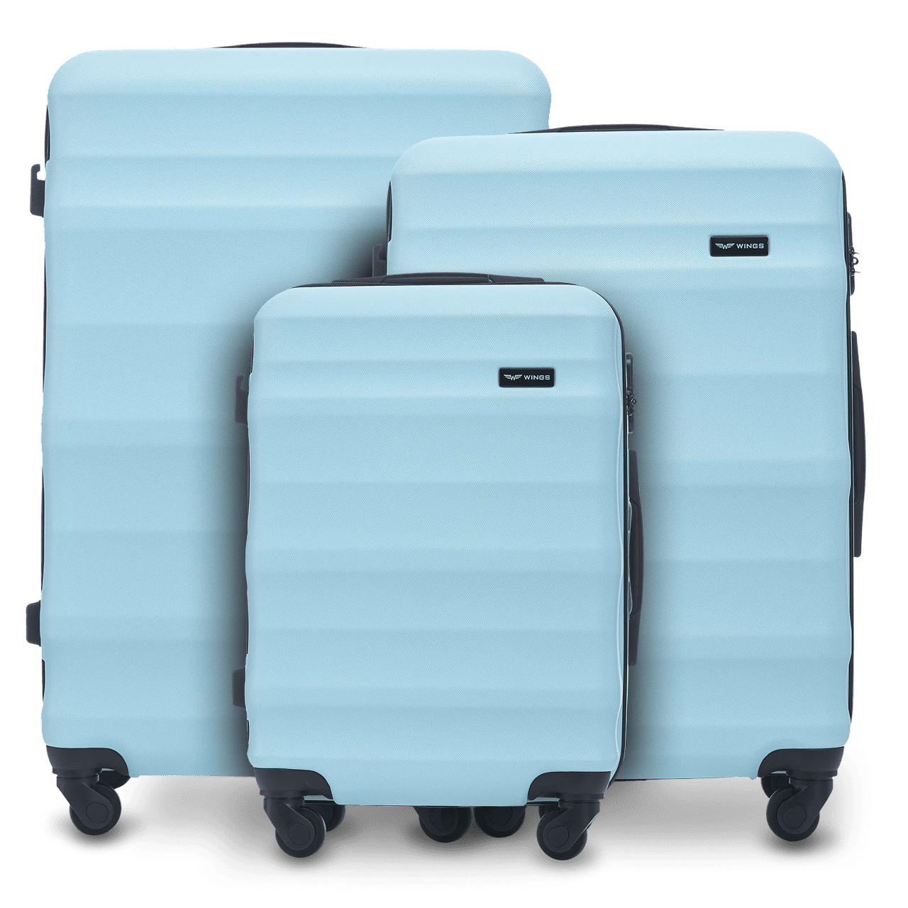 Komplet 3 WALIZEK Wings ABS+ VULTURE Light Blue VULTURE COLLECTION
